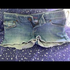 Billabong denim shorts, size 5